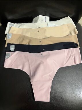 Punto Blanco Thong Pack - Pink, Black, Beige, Cream - S/M